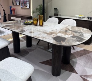 Стол PINO 210 цвет CA035, керамика / Темный орех, ®DISAUR