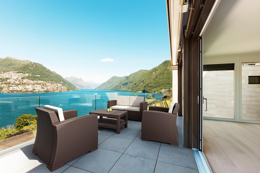 Комплект пластиковой плетеной мебели Siesta Contract Monaco Lounge Set