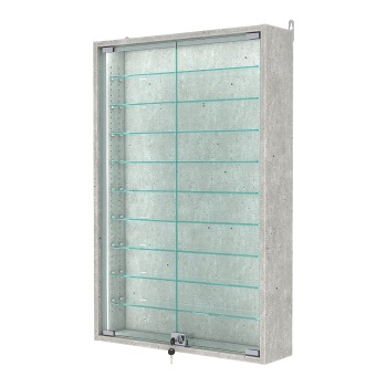 Витрина настенная с регулировочными полками №2-5А-РЕГ-П, Метрополитан Грей