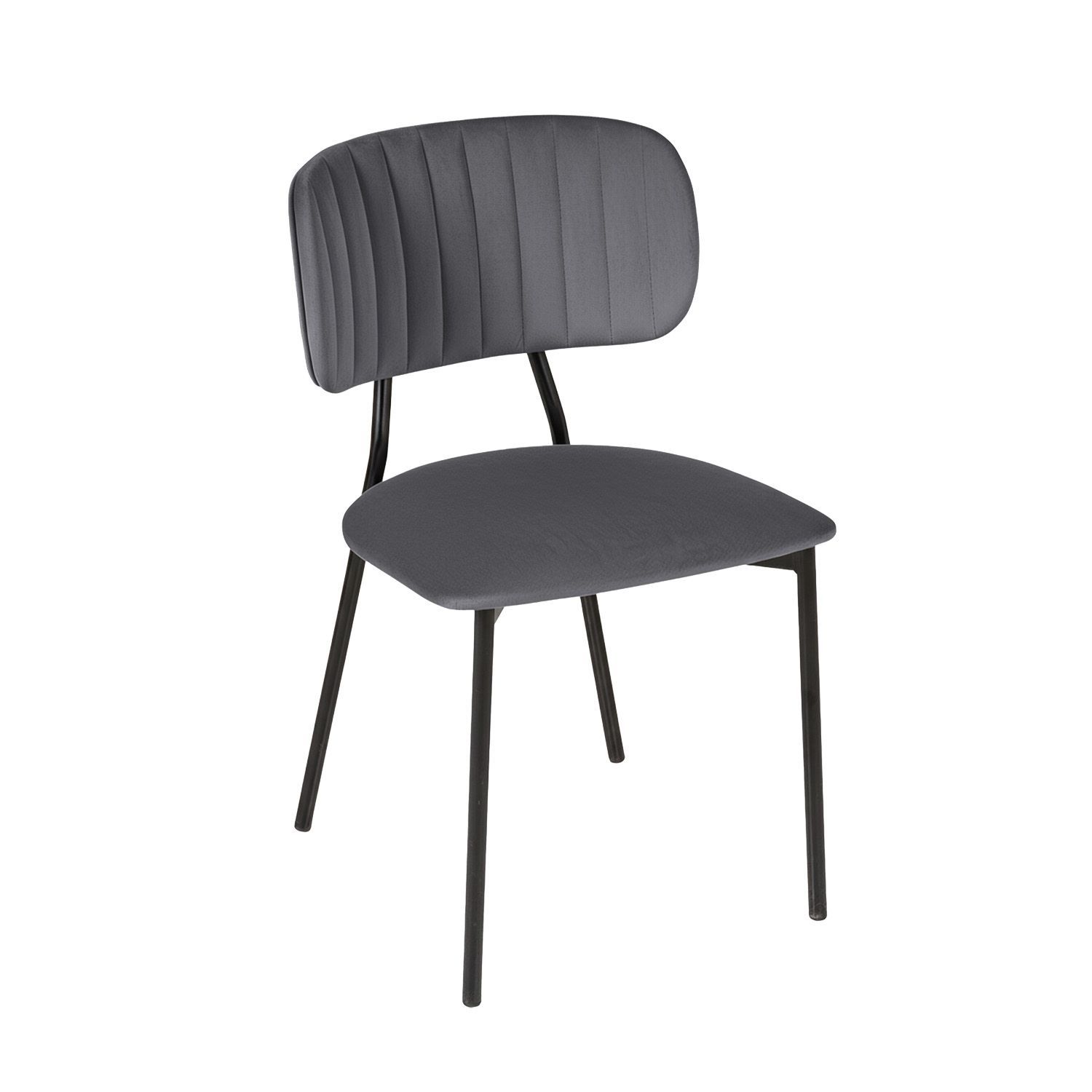 Стул Фрост, бархат серый 27