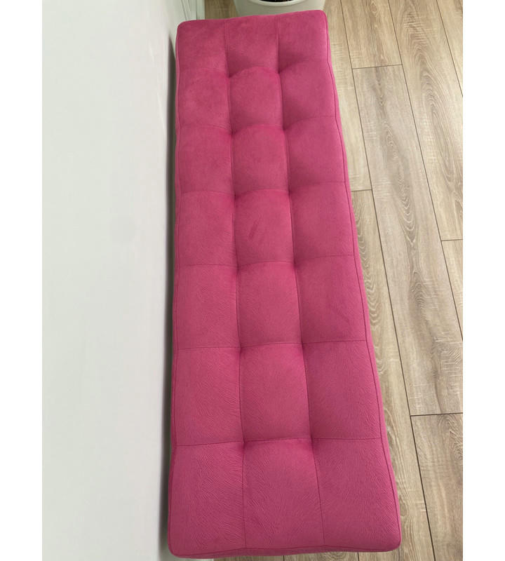 Банкетка Сканди-120-2-полочная (розовый/серый)