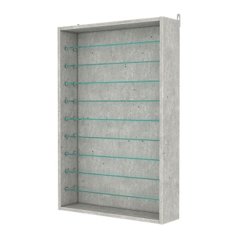 Витрина настенная №2-5Г, Метрополитан Грей