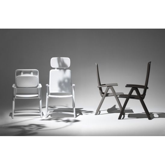 Кресло пластиковое складное Acquamarina, антрацит