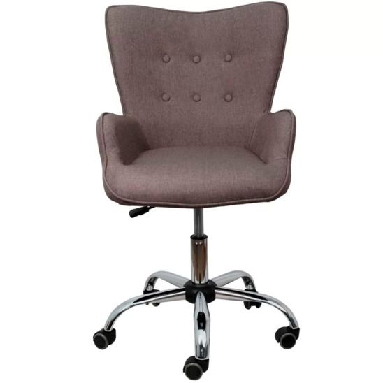 Кресло поворотное Bella, коричнево-серый, ткань