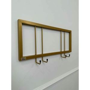 Вешалка настенная металлическая с крючками -60 (золото) цена 1 600 ₽ Вешалка настенная металлическая с крючками -60 (золото)