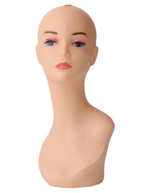 FL-01 Манекен голова женская с макияжем на высокой шее