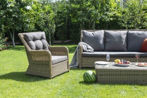 "Гляссе" лаунж-зона из искусственного ротанга