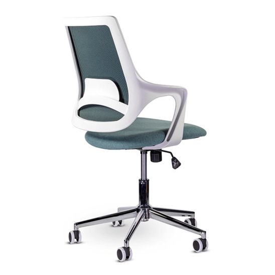 Офисное кресло Ситро, бирюзовый, пластик белый