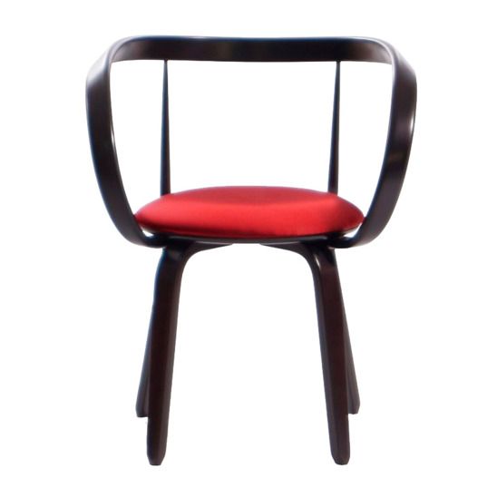 Стул Ува L, красный/ венге