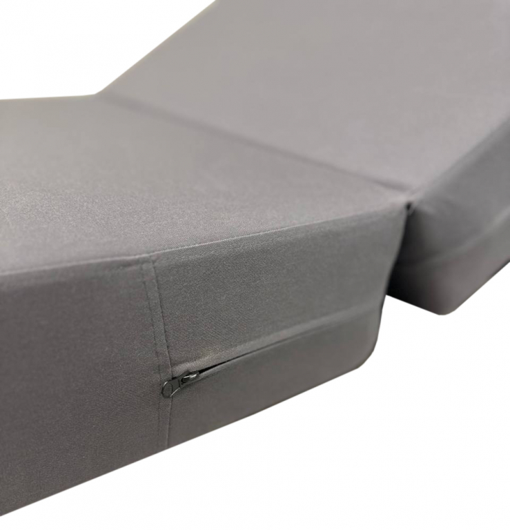 Шезлонг-лежак плетеный с матрасом Mantera белый люкс, серый