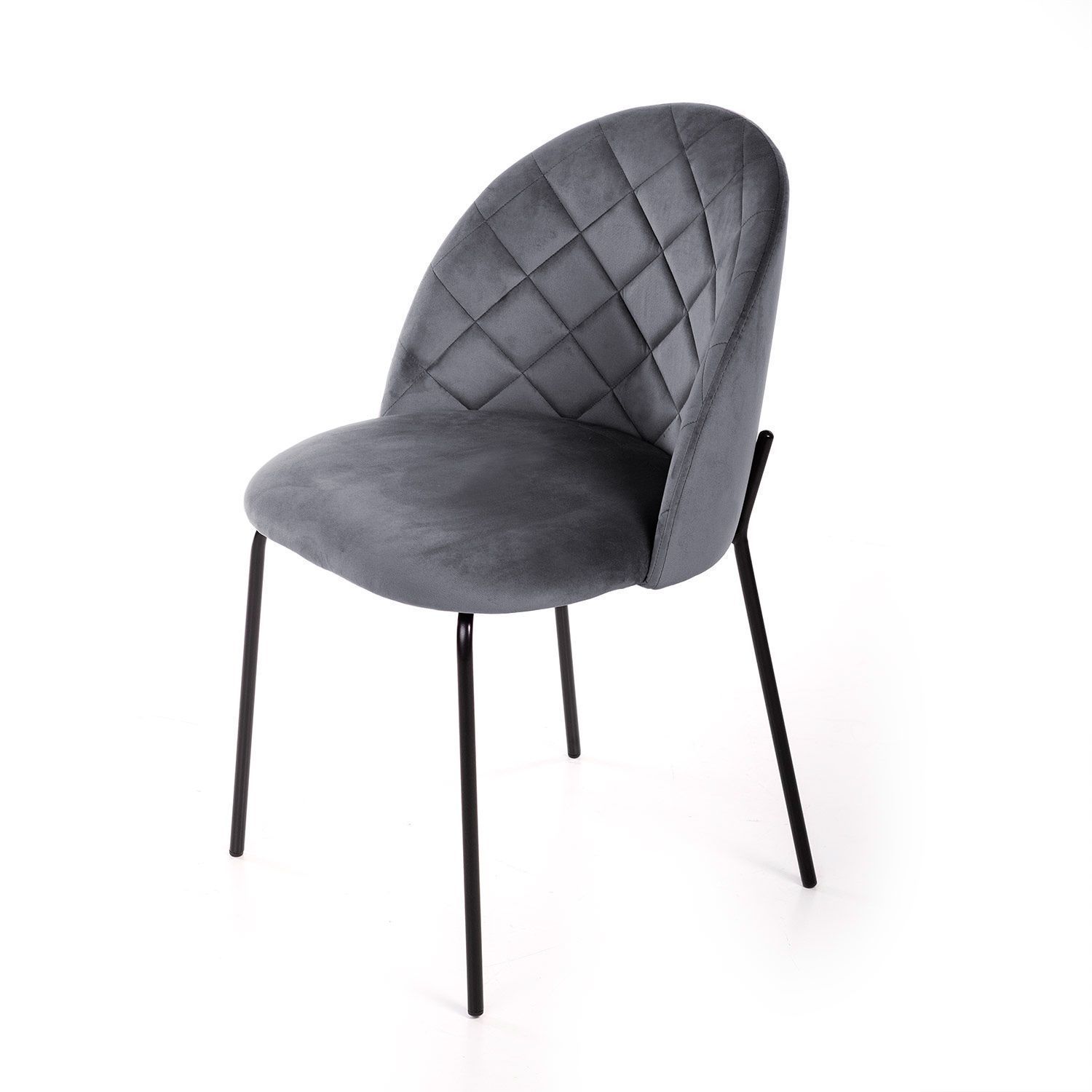 Стул Норд ромб, бархат серый 27