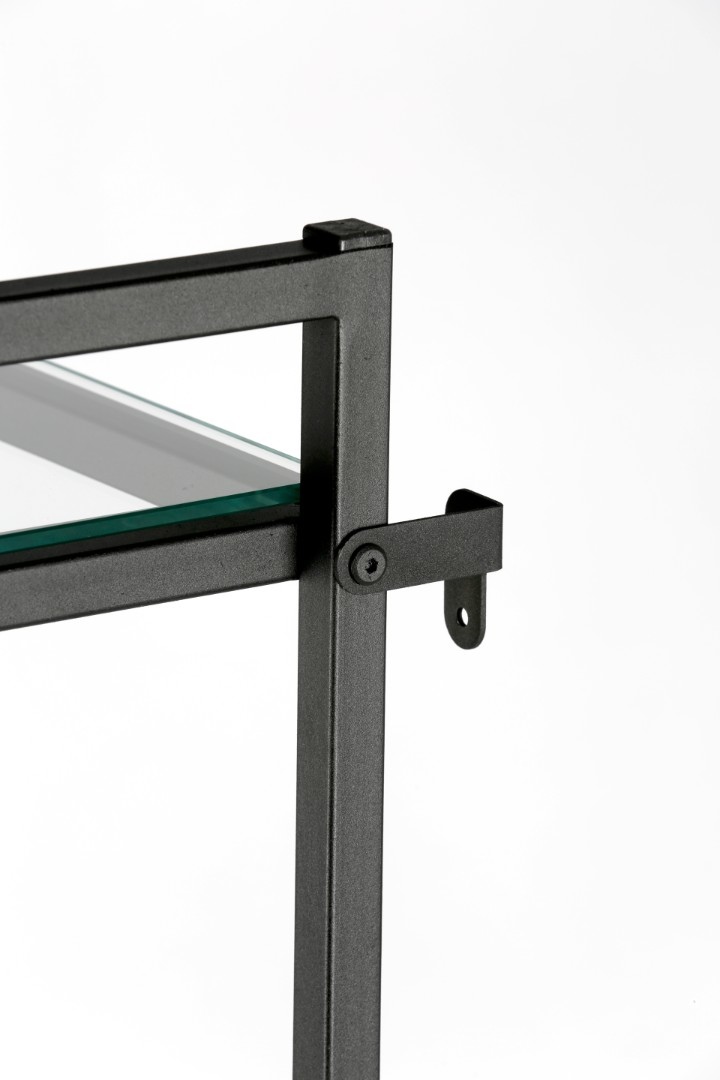 Стеллаж в стиле лофт AС1790-20 со стеклянными полками