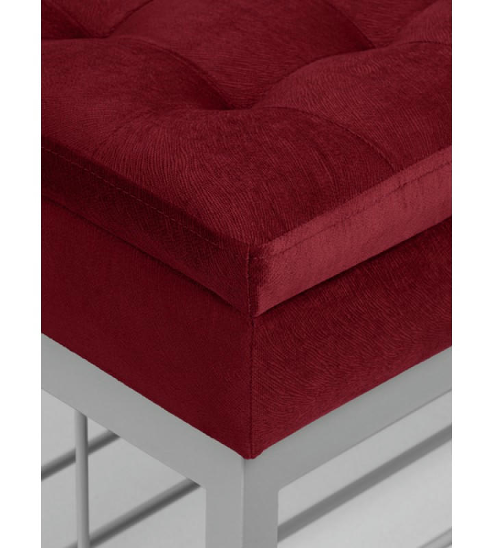 Банкетка Н-76 (серый/красный)