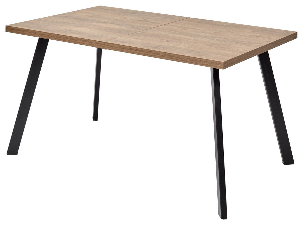 Стол BRICK M 140 Дуб Канзас/ Черный