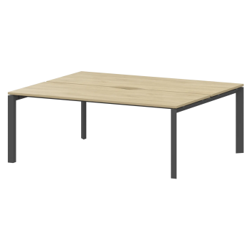 Бенч двойной на 2 рабочих места на металлокаркасе Аргентум-МП НТМП.П.Б2-200 Баттл Рок/Антрацит