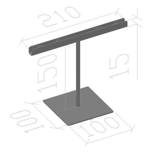 Стойка информационная рекламная на ножке (h-150мм) А4, A5