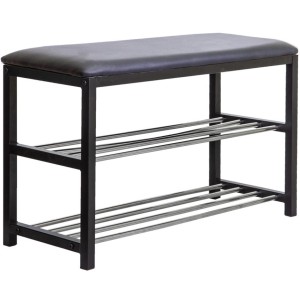 Полка для обуви Victoria, черный, искусственная кожа