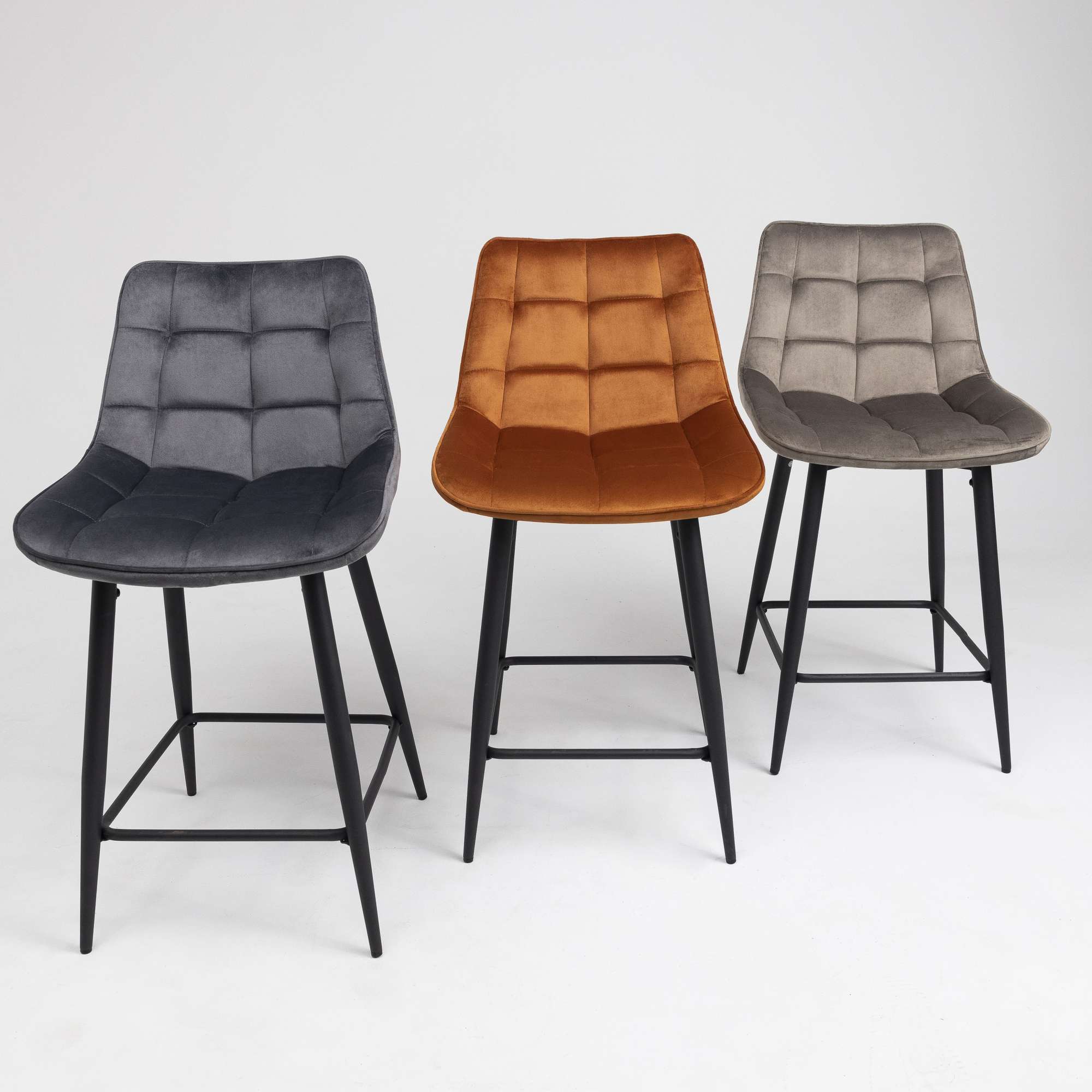 Стул полубарный Linx, бежевый, велюр