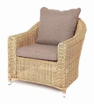 "Кон Панна" кресло из искусственного ротанга, цвет соломенныйцвет соломенный