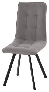 Стул ДАРЛИНГ 360 град. поворот. B22 Серый, велюр / черный каркас,