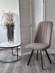 Стул ПРОВАНС 360 град. поворот. B5 Капучино, велюр / черный каркас,