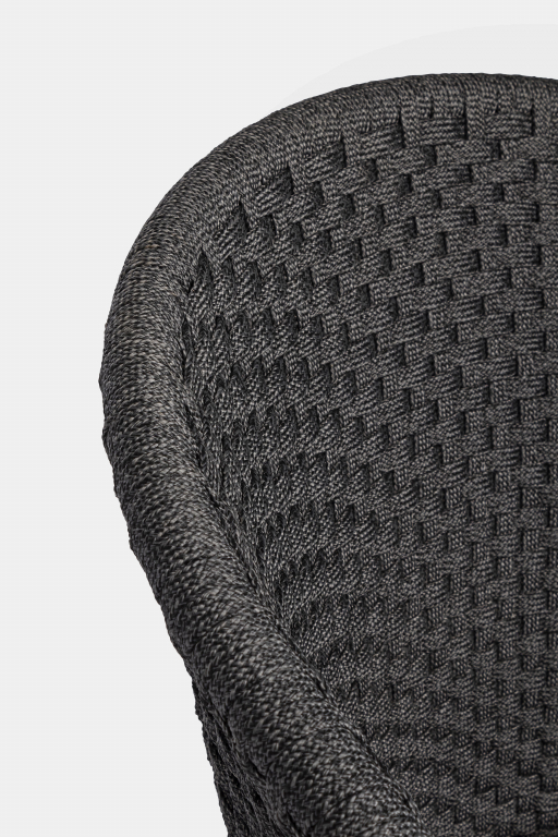Кресло плетеное с подушкой Coachella натуральный, антрацит