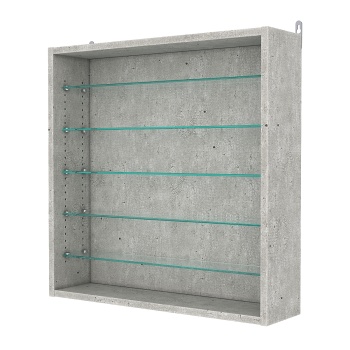 Витрина настенная с регулировочными полками №1-5Г-РЕГ, Метрополитан Грей