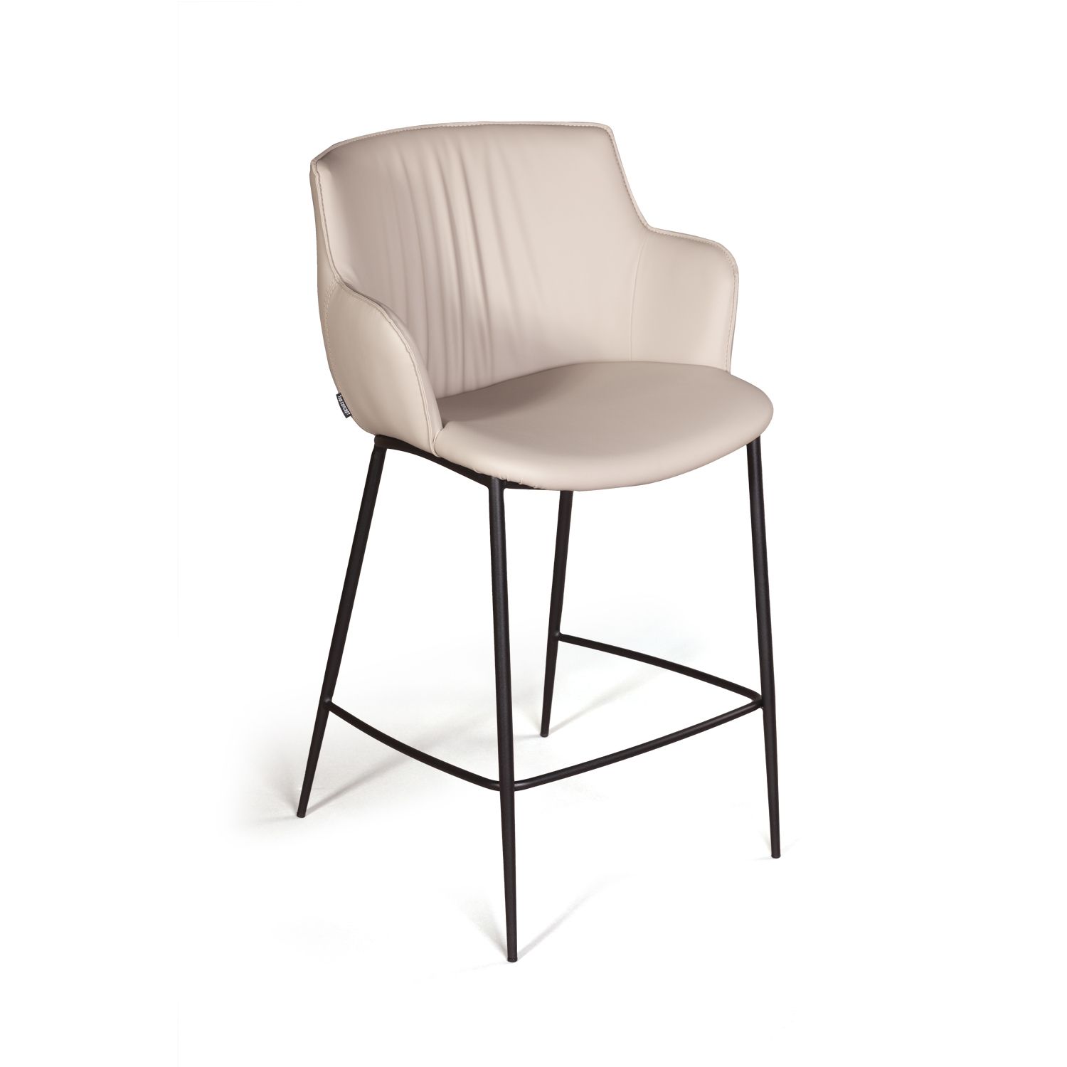 Стул полубарный Sofia, экокожа soft-touch, серый