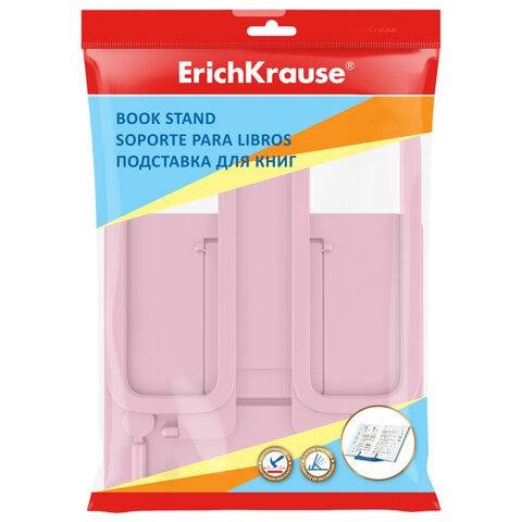 Подставка для книг и учебников ERICH KRAUSE Base "Pastel", пластиковая, розовая, 58031