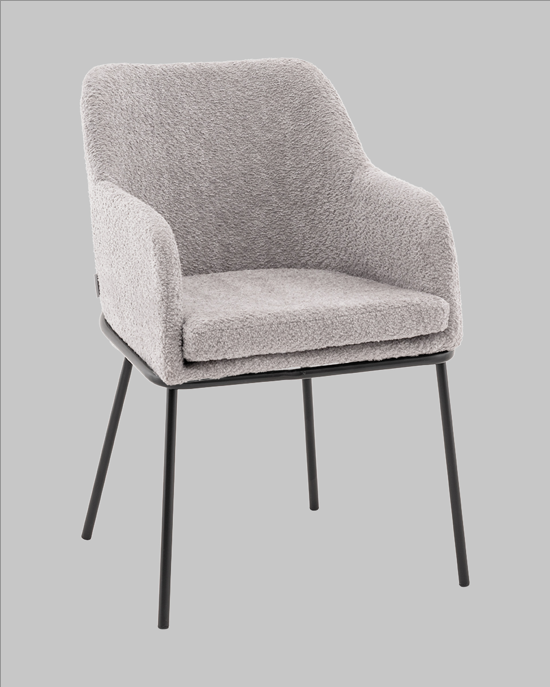 Стул с подлокотниками Кози new ткань букле серый