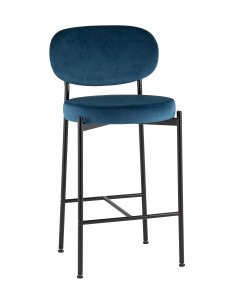 Стул полубарный Бриф VD велюр синий