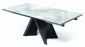 Стол ГАМЛЕТ 200 цвет Гластонбери (Glastonbury Savia Matt), керамика / Латте каркас