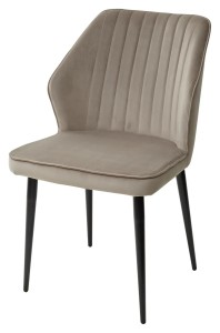 Стул СИЭТЛ -В (SEATTLE-V) ЛАТТЕ #25, велюр / черный каркас