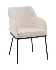Стул с подлокотниками Кози new ткань букле молочный