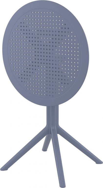 Стол пластиковый складной Sky Folding Table Ø60 темно-серый