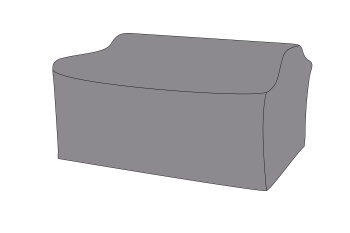 Защитный чехол на диван Капучино, двухместный 170×86,5×81,5 см, цвет темно-серыйцвет Темно-серый