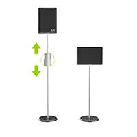 ГРАФИТ А4 Черная Стойка информационная телескопическая