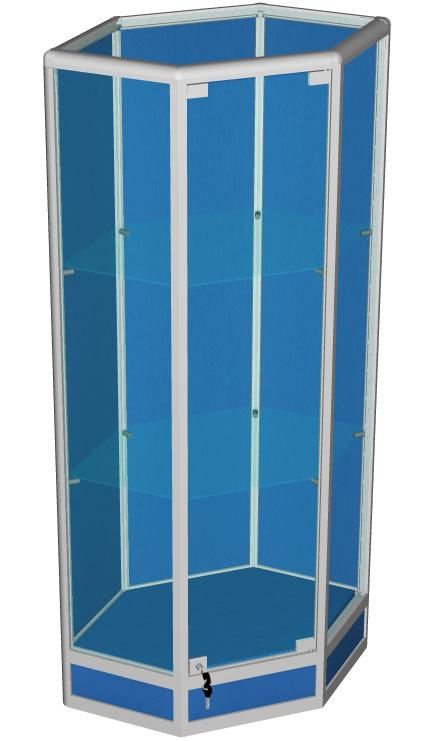 ВА-603-Д Витрина из алюминиевого профиля с подиумом угловая К ВА-600-Д,601-Д