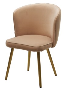 Стул МОНЕ цвет ZIZI 605 Латте, велюр / Золотой каркас