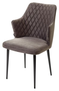 Стул ГЕРМАН (HERMAN) ГРАФИТ #14 велюр / черный каркас