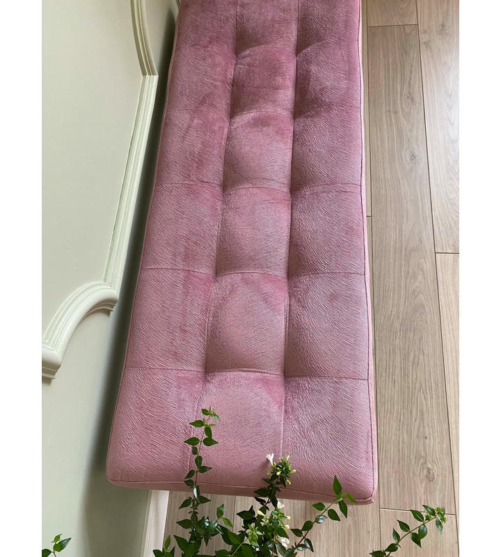 Банкетка Сканди-96-1 (светло-розовый/черный)