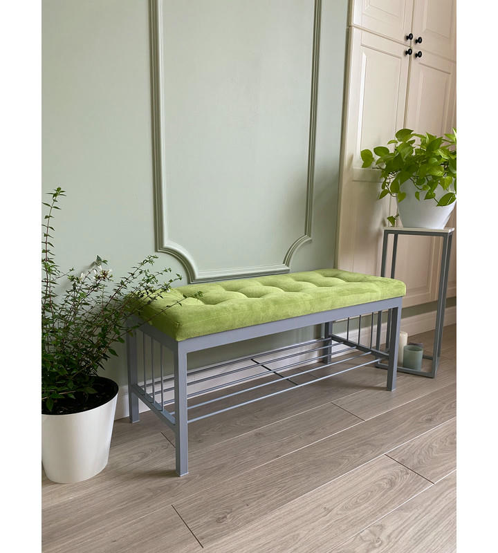 Банкетка Сканди-96-1 (салатовый/серый)