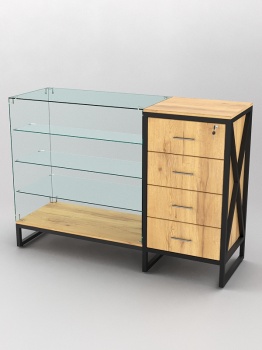 Прилавок "ЛОФТ СТИЛЬ" №3+13, Дуб Золотистый