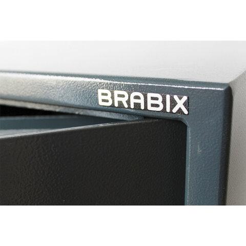 Сейф BRABIX "КМ-1200Т/2", 1200х475х400 мм, 76 кг, 2 отделения, ключевой замок, трейзер, крепление к стене, 291170