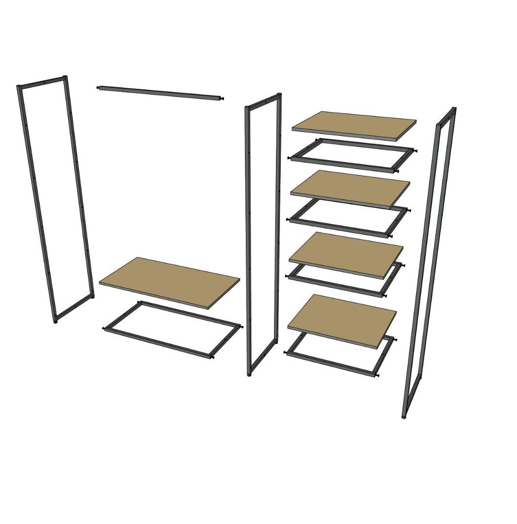 Стеллаж для одежды К-1701 в стиле Loft