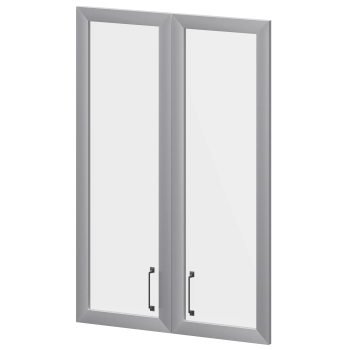 Двери стеклянные в алюминиевой раме Приоритет К-981.СР.Ф Дуб венге