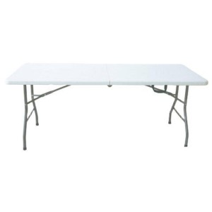 Стол складной NOSTRESS (НОСТРЕСС) "Country FT-005" (1800х700х740 мм), НАГРУЗКА до 150 кг, пластик, белый, 680054