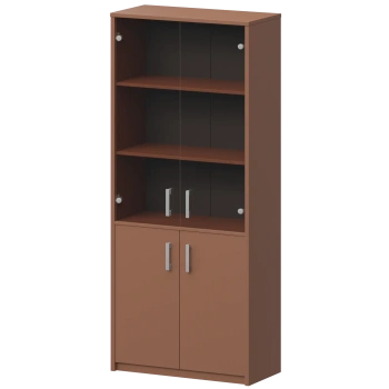 Шкаф комбинированный с тонированным стеклом Арго А-310/А-стл310тон Терракота