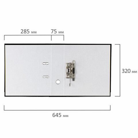 Папка-регистратор BRAUBERG "ECO", 75 мм, черная, 221395