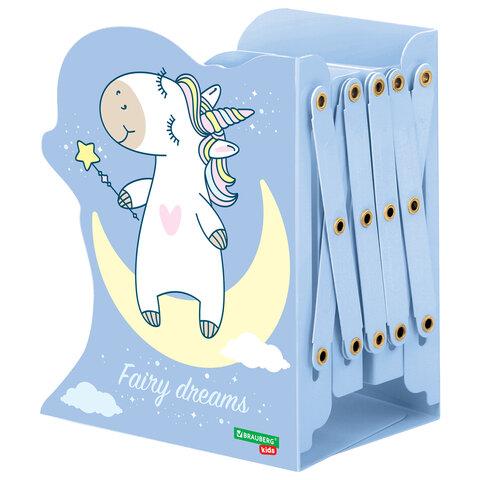 Подставка-держатель для книг и учебников фигурная BRAUBERG KIDS "Unicorn" раздвижная, металл, 238069
